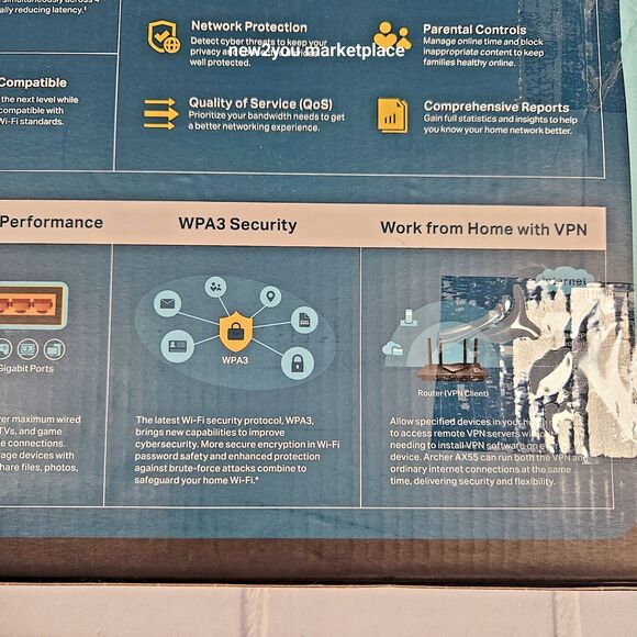 TP-Link Dual-Band AX3000 Wi-Fi 6 Router Archer AX55 | Wireless Gigabit Internet - Picture 7 of 9